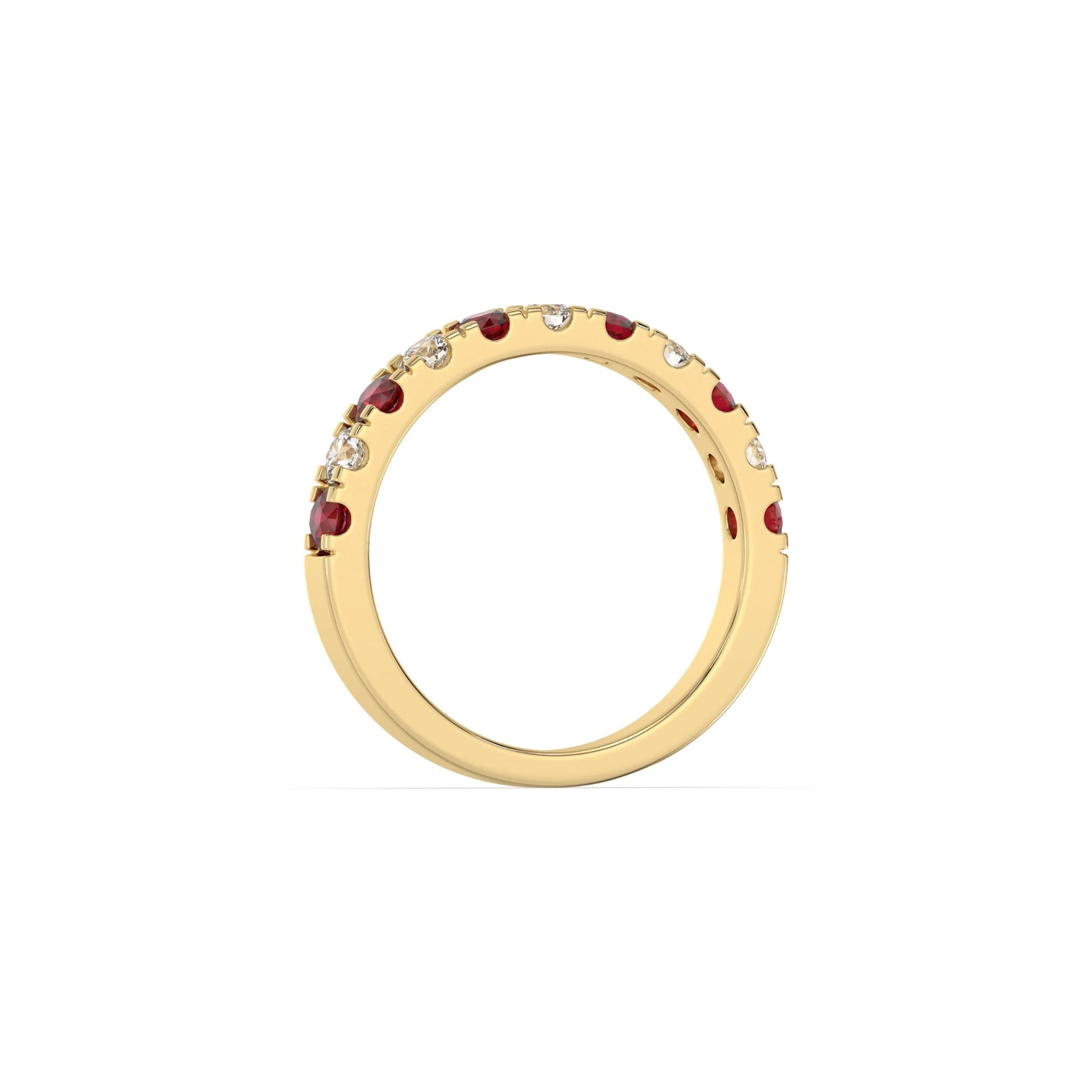 14K Yellow Gold Half Eternity Band