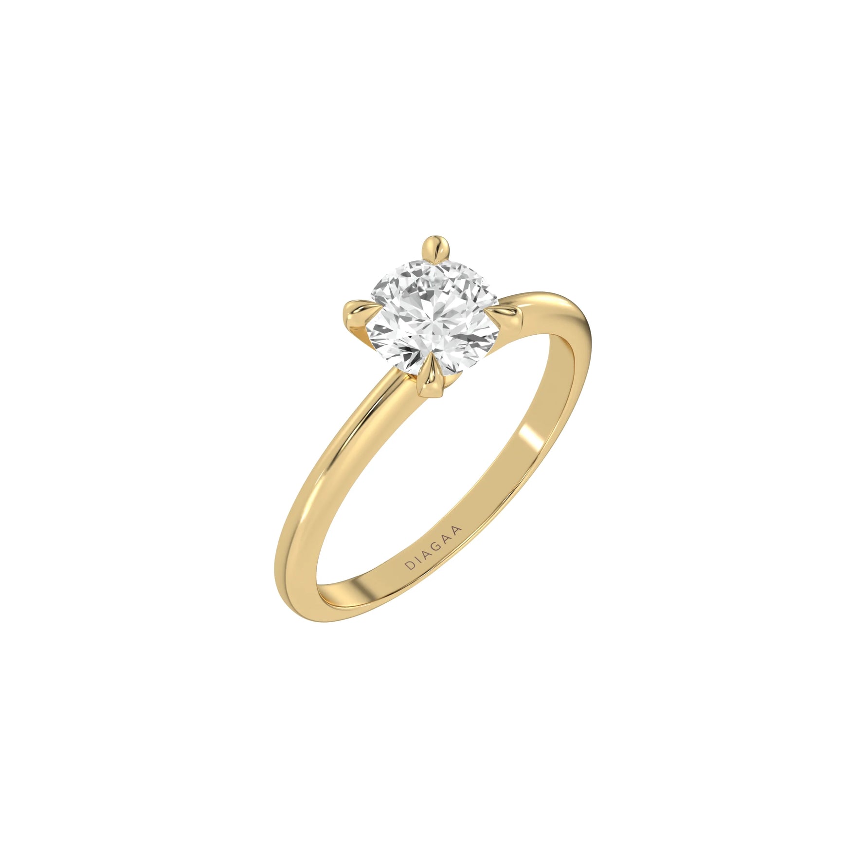 Round Diamond Ring, Round Engagement Ring, Solitaire Ring, Simple Engagement Ring, One Diamond Ring, Promise Ring, Big Diamond Ring,