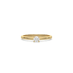 Round Lab Diamond Solitaire Ring