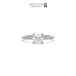 Round Diamond Ring, Round Engagement Ring, Solitaire Ring, Simple Engagement Ring, One Diamond Ring, Promise Ring, Big Diamond Ring,