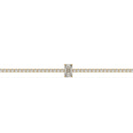 14K Yellow Gold Emerald And Round Tennis Bracelet