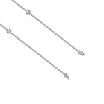 10K White Gold Emerald And Round Tennis Bracelet