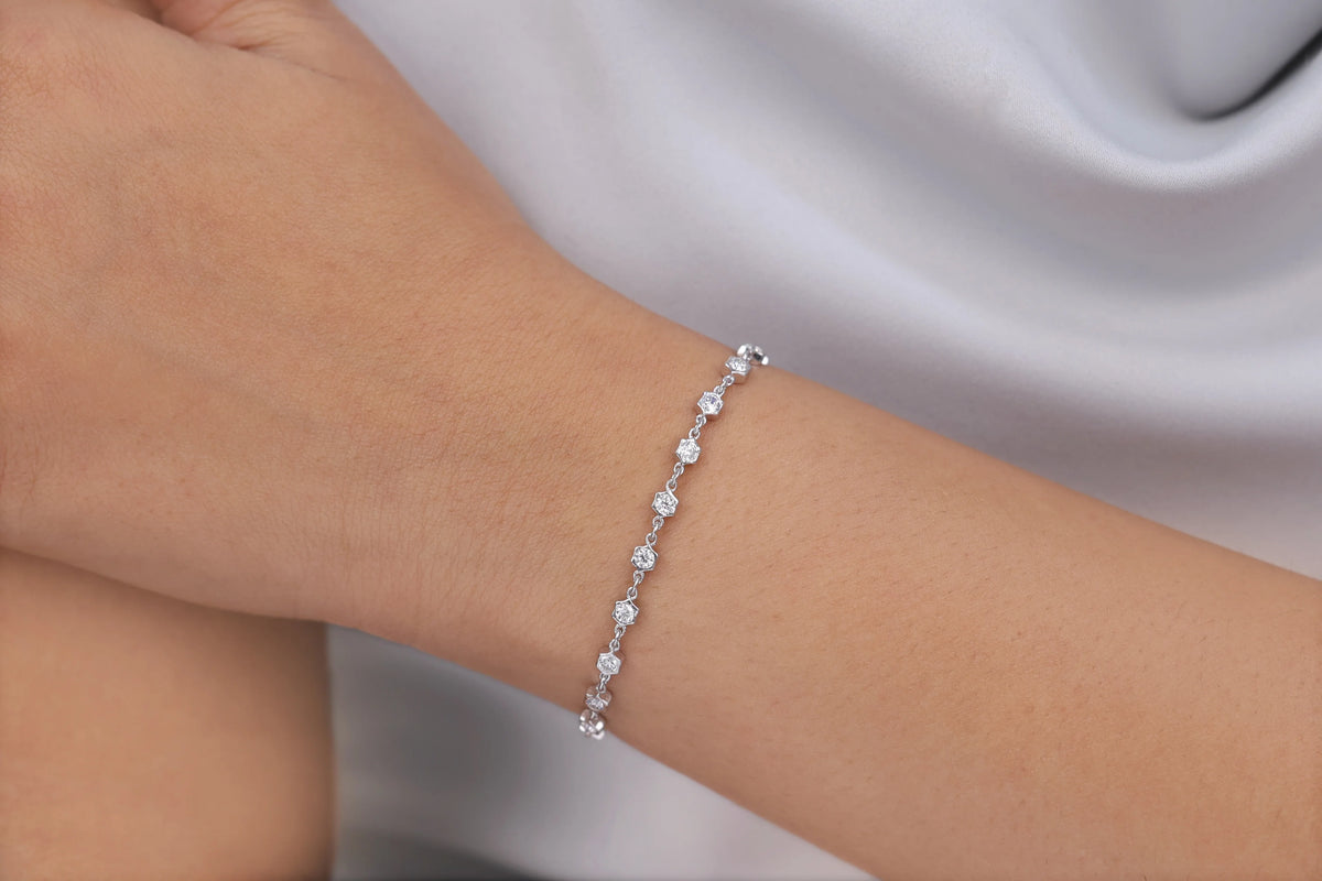 Round Diamond Chain Bracelet