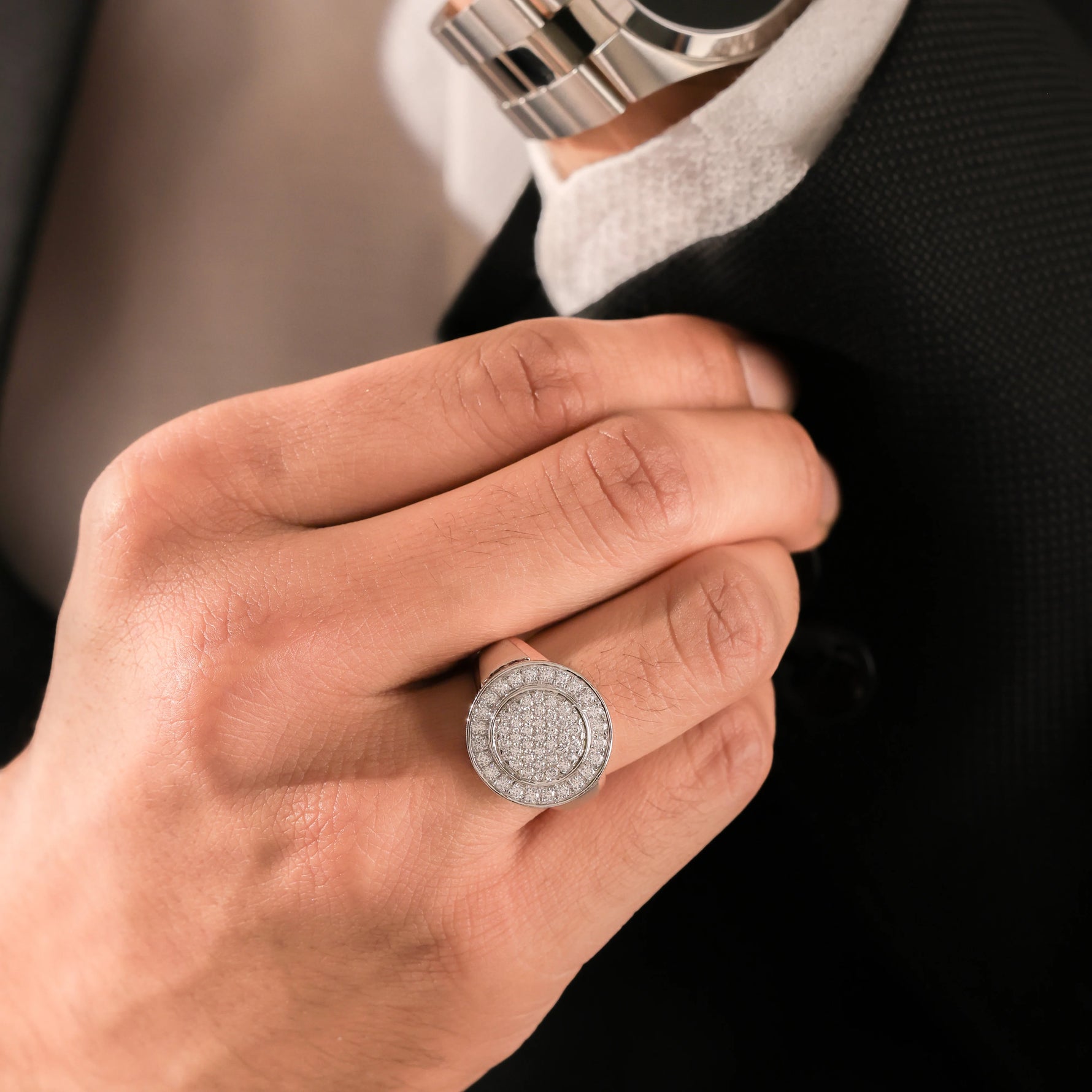 Men Diamond Wedding Ring 