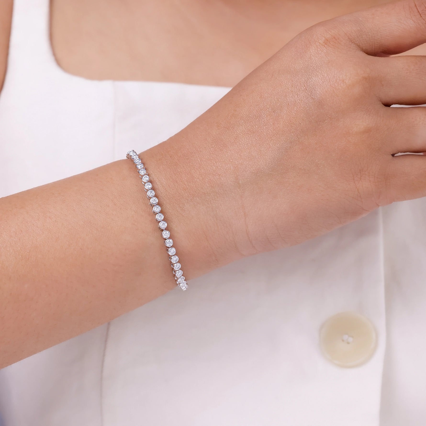 2.3MM Round Diamond Tennis Bracelet