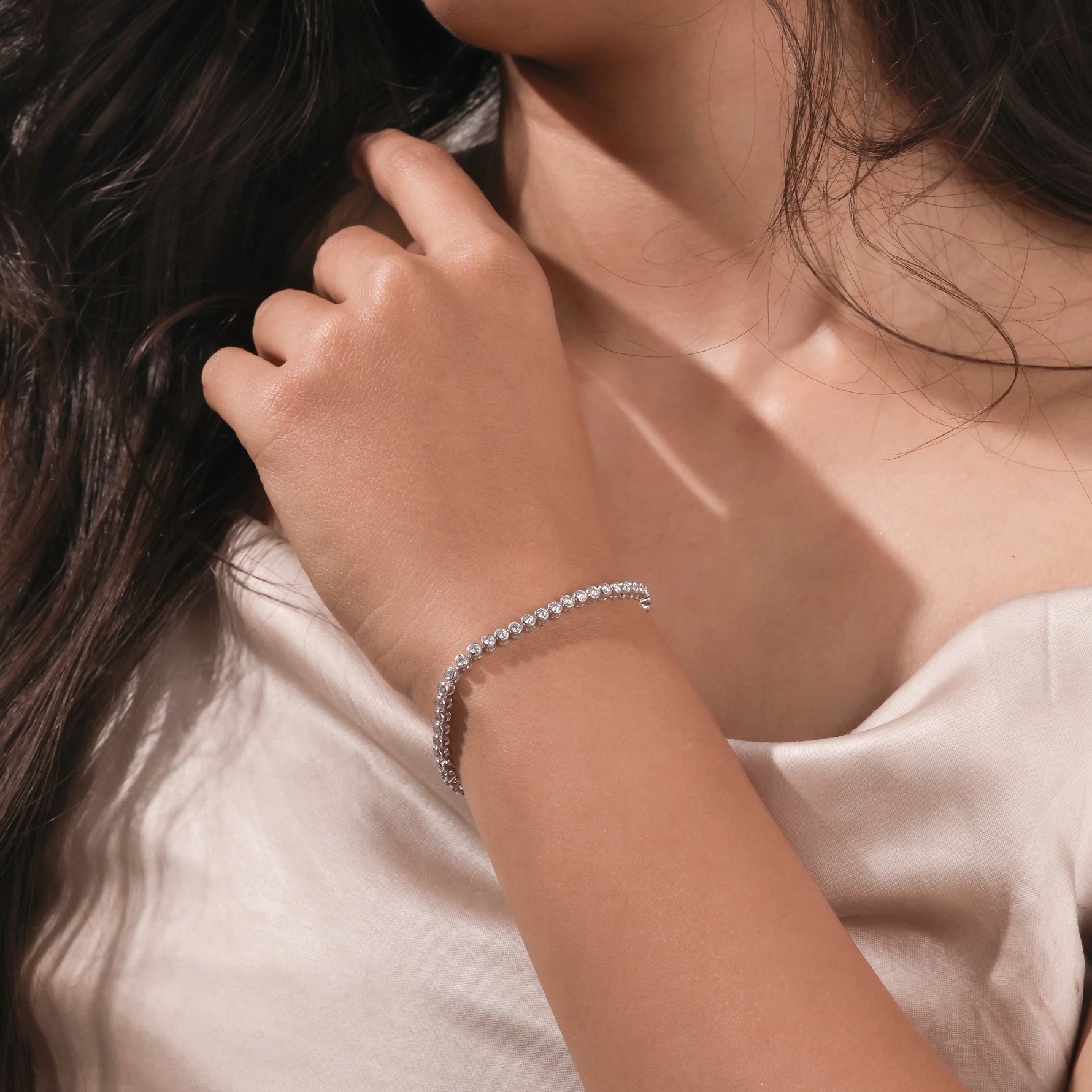 Round Diamond Gold Bracelet 