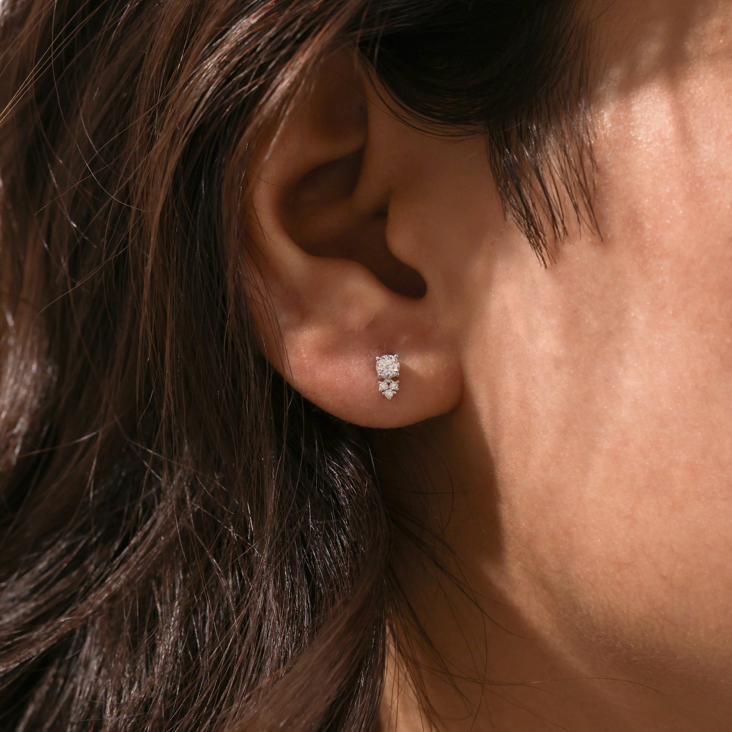 Round Diamond Stud Earring 