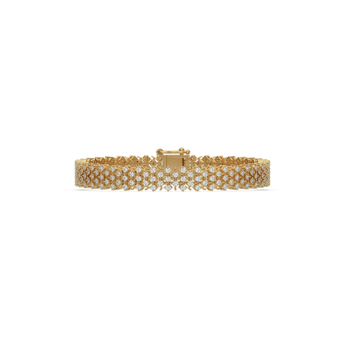 Round Lab Grown Diamond Mesh Tennis Bracelet