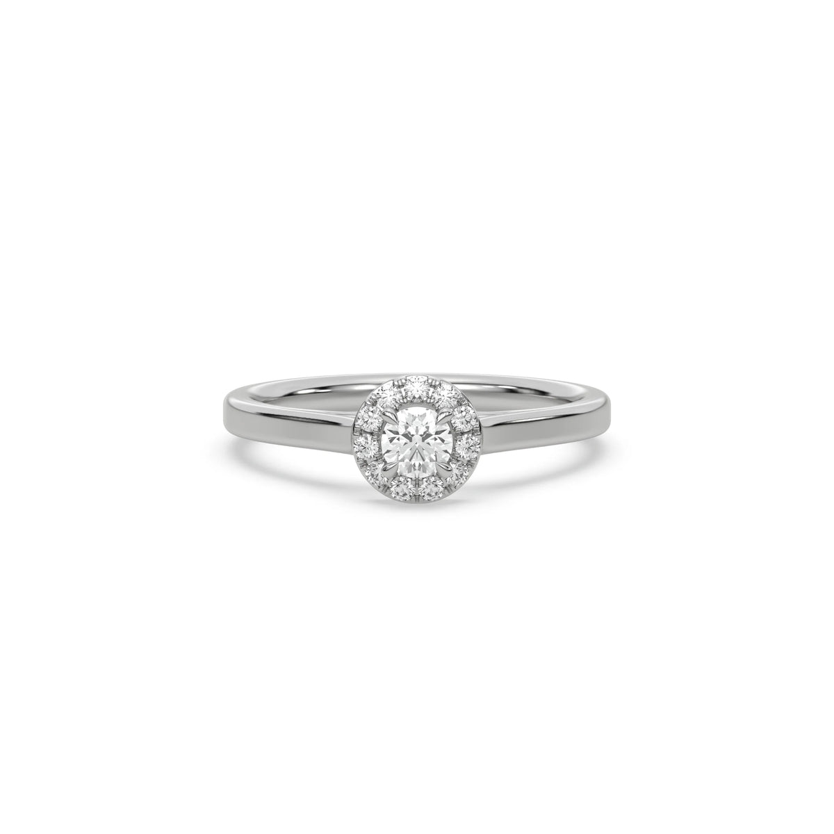 Halo Engagement Ring, Solitaire Diamond Ring, Promise Ring, Round Diamond Engagement Ring