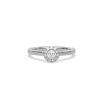 Halo Engagement Ring, Solitaire Diamond Ring, Promise Ring, Round Diamond Engagement Ring