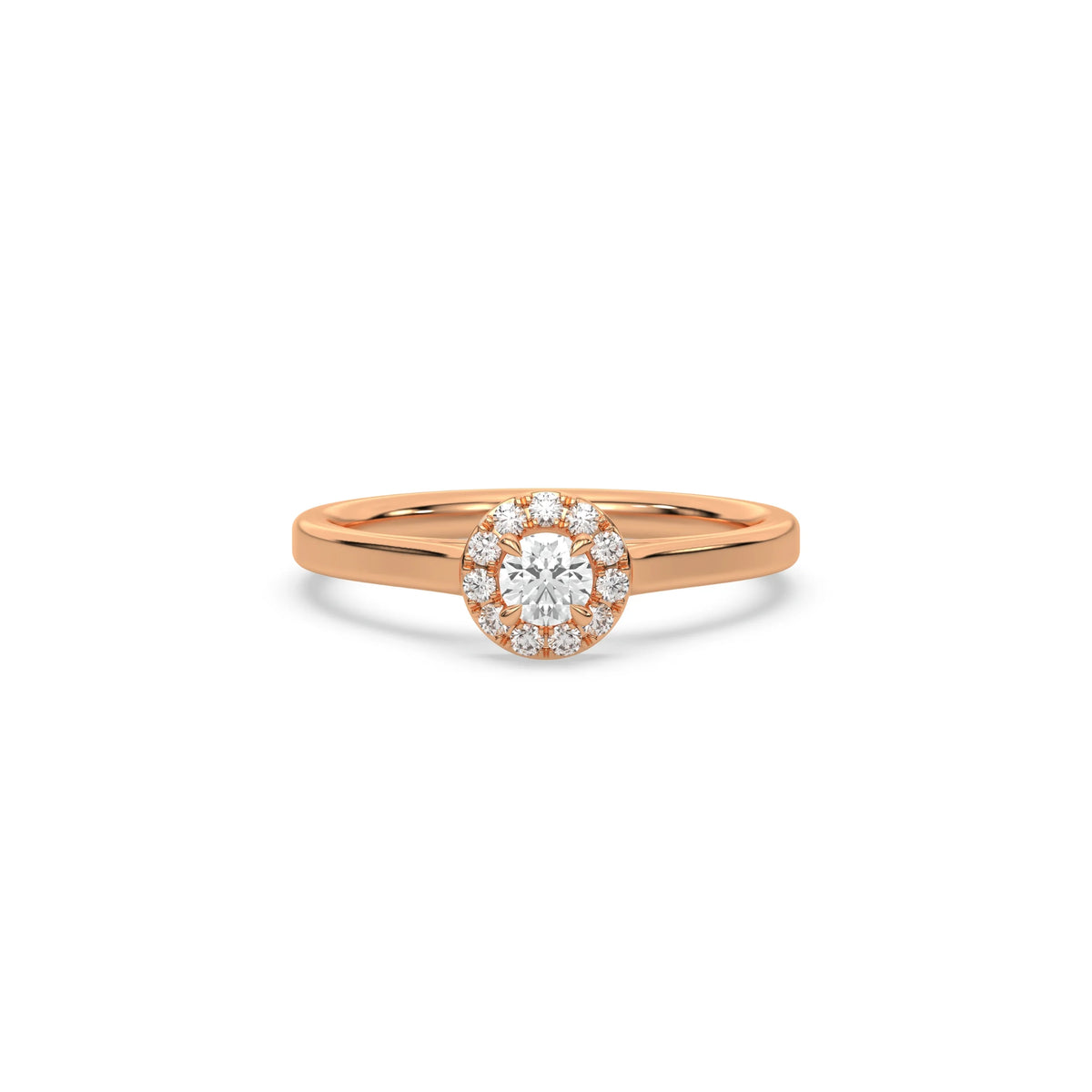 Halo Engagement Ring, Solitaire Diamond Ring, Promise Ring, Round Diamond Engagement Ring