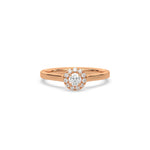 Halo Engagement Ring, Solitaire Diamond Ring, Promise Ring, Round Diamond Engagement Ring