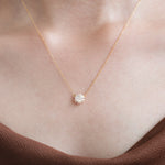 Round Diamond Gold Necklace