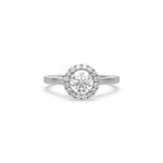 Halo Engagement Ring, Solitaire Diamond Ring, Promise Ring, Round Diamond Engagement Ring,