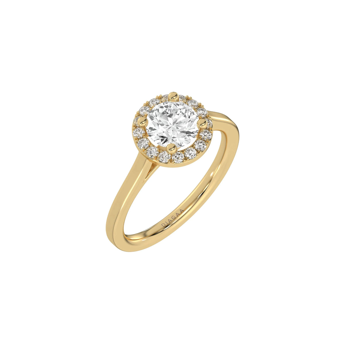 Halo Engagement Ring, Solitaire Diamond Ring, Promise Ring, Round Diamond Engagement Ring,