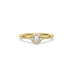 Lab Diamond Round Halo Ring