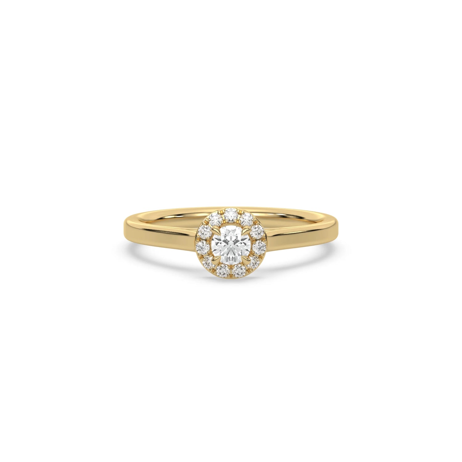 Lab Diamond Round Halo Ring