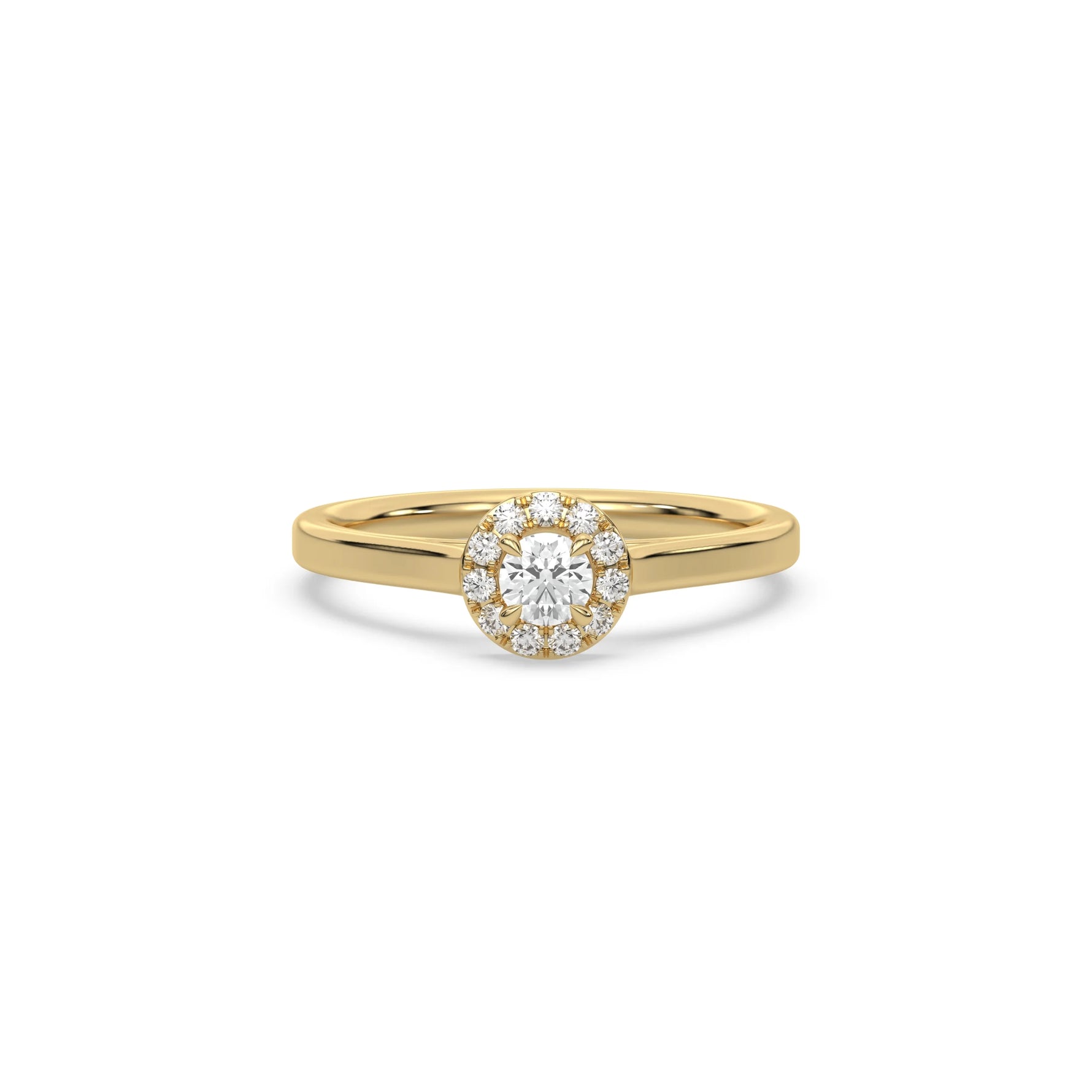 Lab Diamond Round Halo Ring