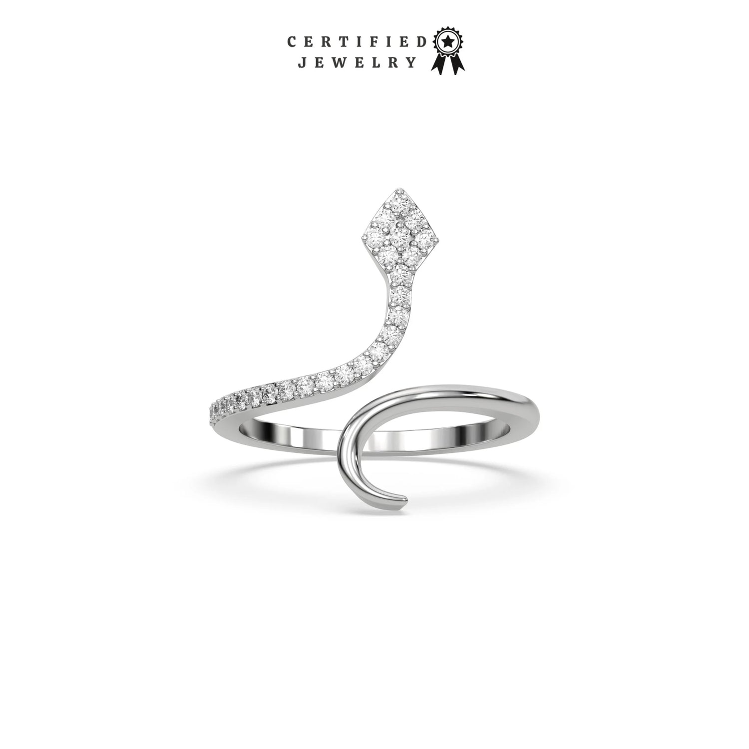 This white gold ring displayed in front view is made with brilliant cut round diamonds and set in a beautiful micro pave setting