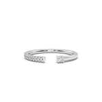 14K White Gold Stacking Diamond Ring 