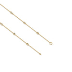 18K Yellow Gold Princess And Pear 
Cut  Diamond Chine Bracelet