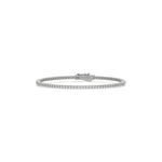 18K White Gold Round Cut  Diamond Tennis Bracelet 