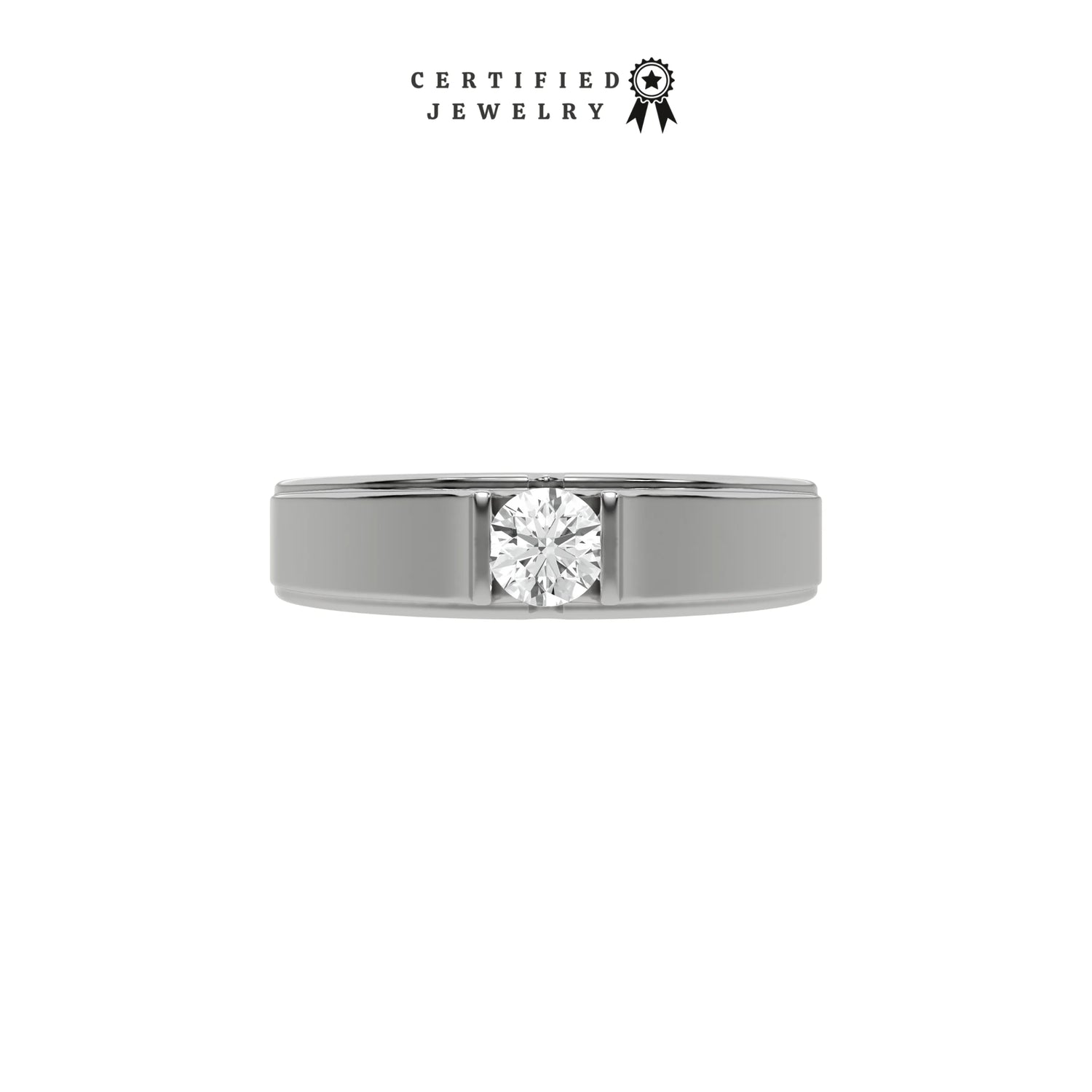 0.50 CT Natural Diamond Tension Set Ring