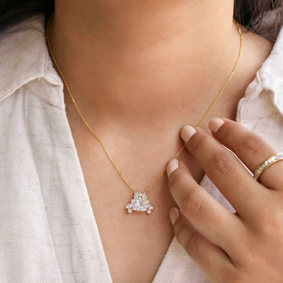 1.80 CT Trillion Cut Natural Diamond Necklace For Women