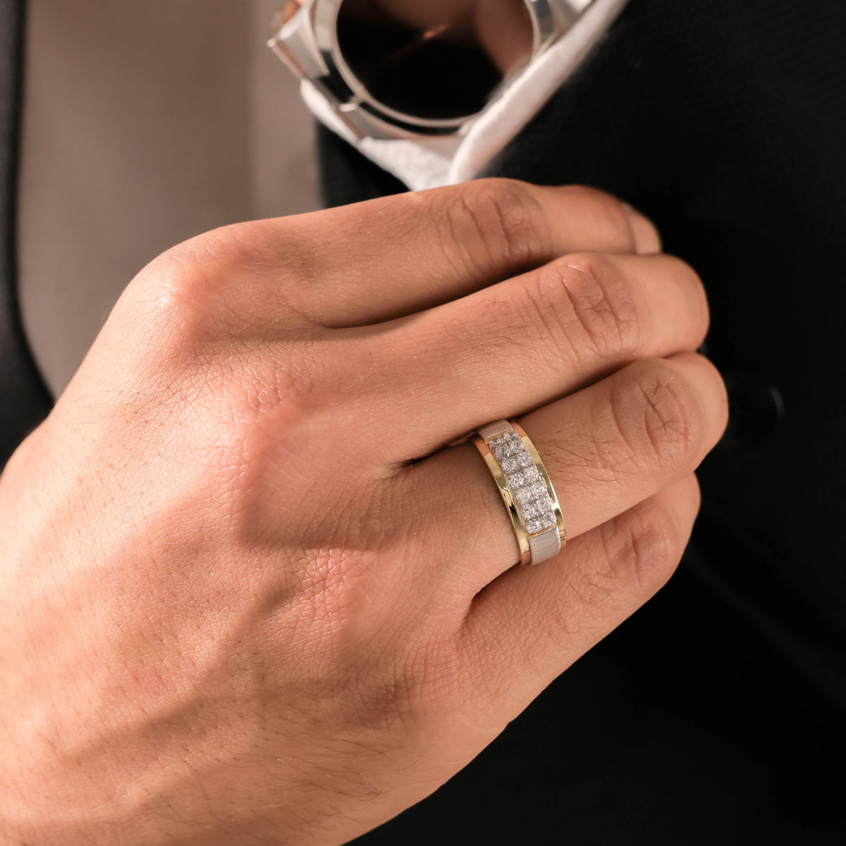 Two Row Mens Ring