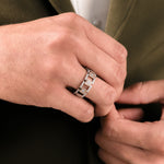 Two Tone Diamond Men Ring