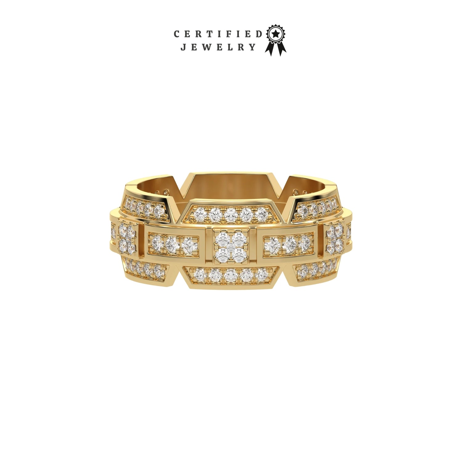 1.10 CT Lab Diamond Two Tone Eternity Ring