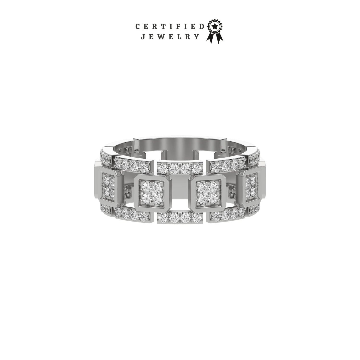 1.05 CT Natural Diamond Two Tone Eternity Ring