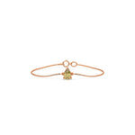14K Rose Gold Fancy Yellow Pear Solitaire Diamond Bracelet 