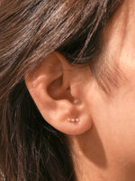 cartilage round diamond studs earrings