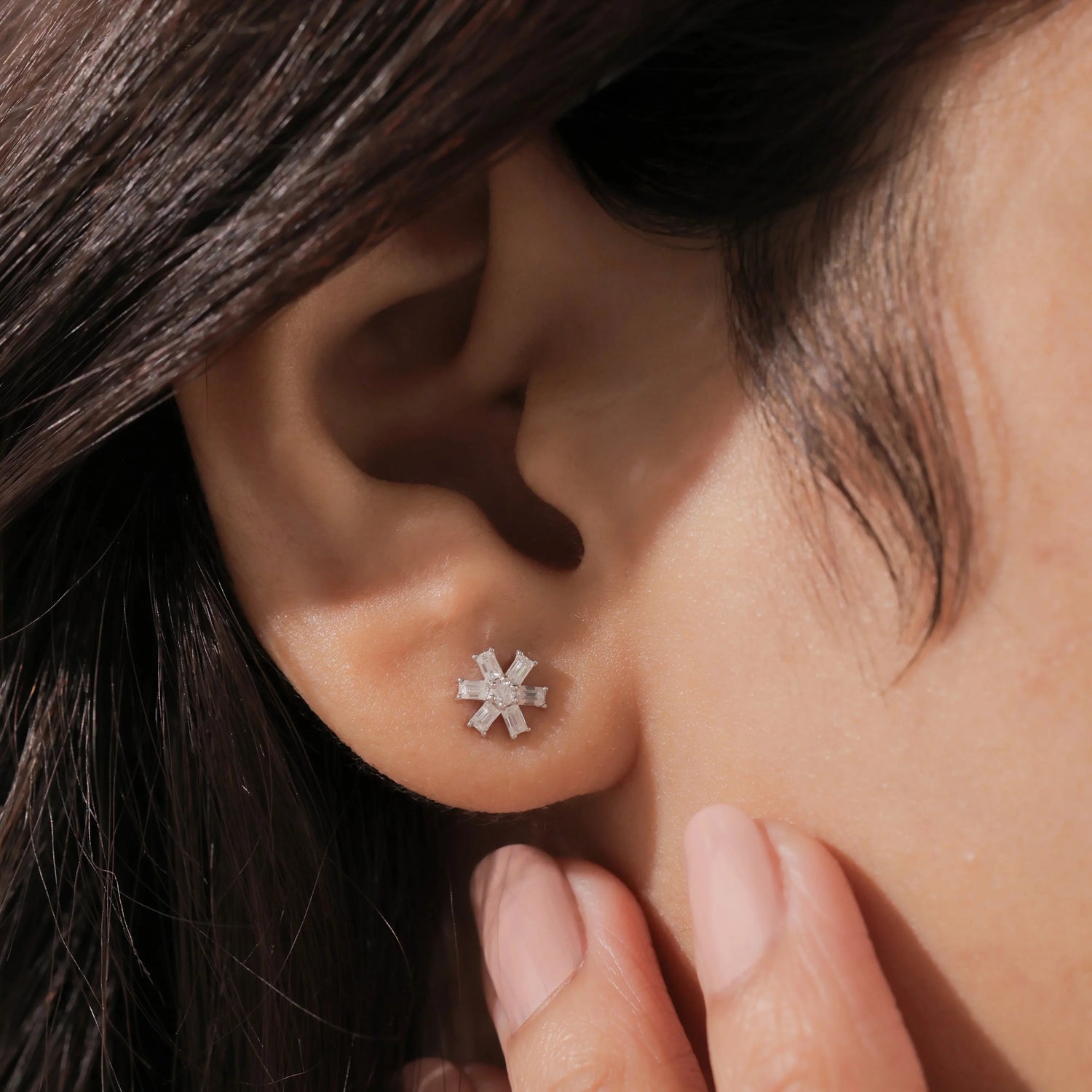 Flower Diamond Earring 