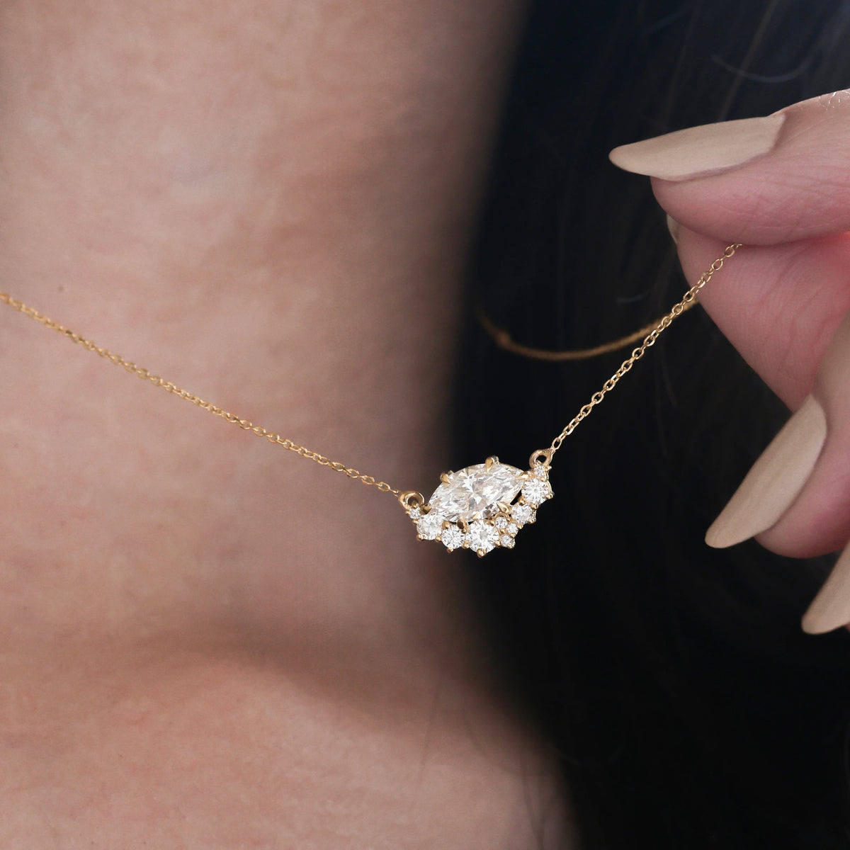 Round Diamond Women Necklace