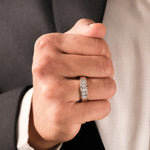 Round Diamond Mens Wedding Ring