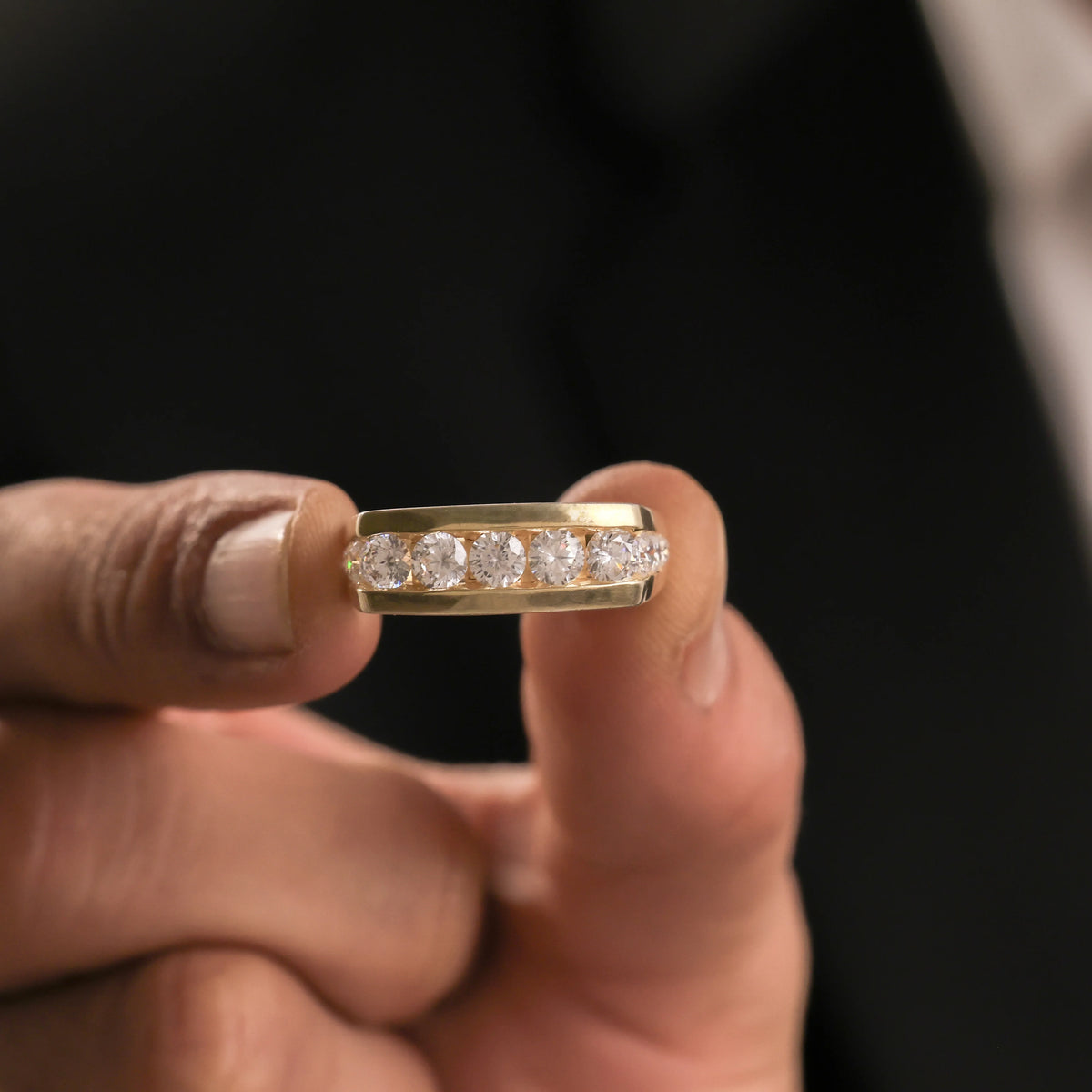 Men Round Cut Engagement Ring 