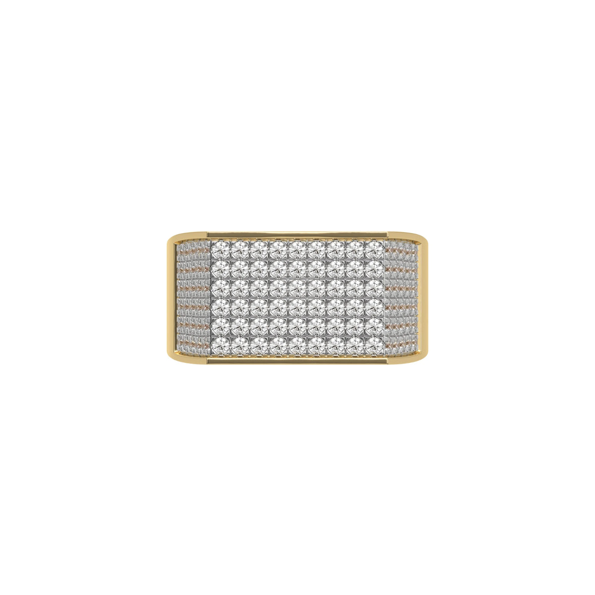 14K Yellow Gold Mens Diamond Ring