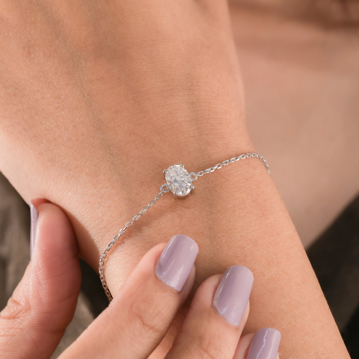 Oval Cut Diamond Bracelet