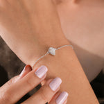 Pear Diamond Bezel Set Bracelet