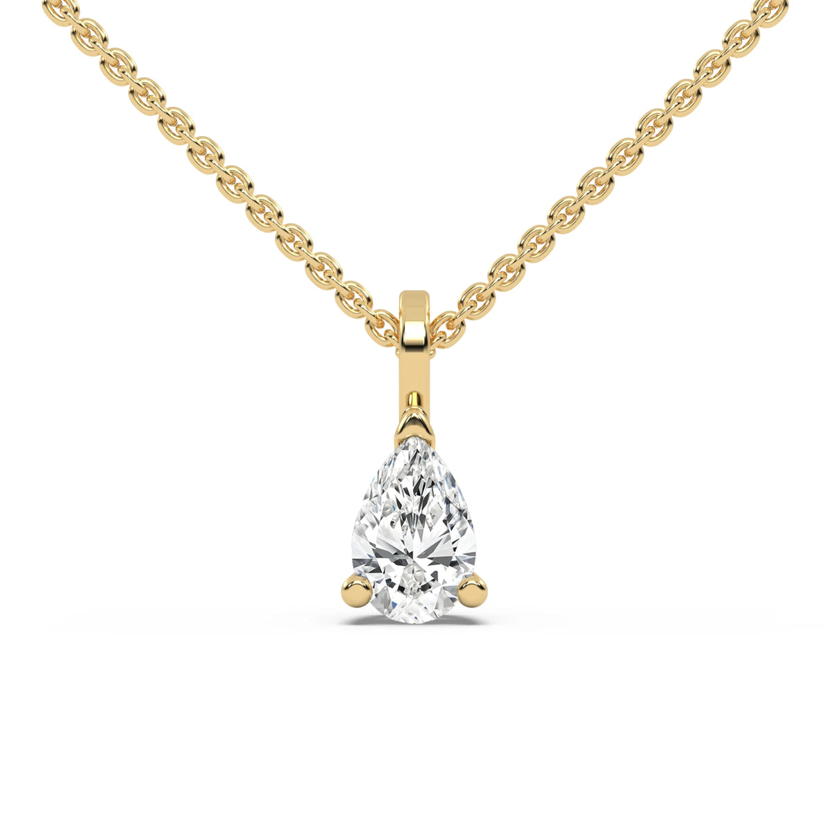 14K Yellow Gold Diamond Necklace