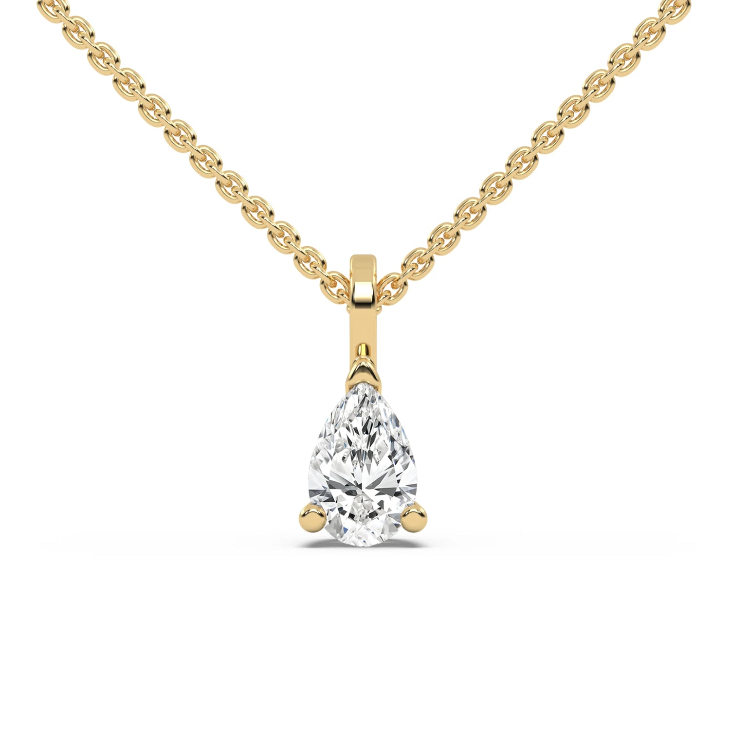 14K Yellow Gold Diamond Necklace
