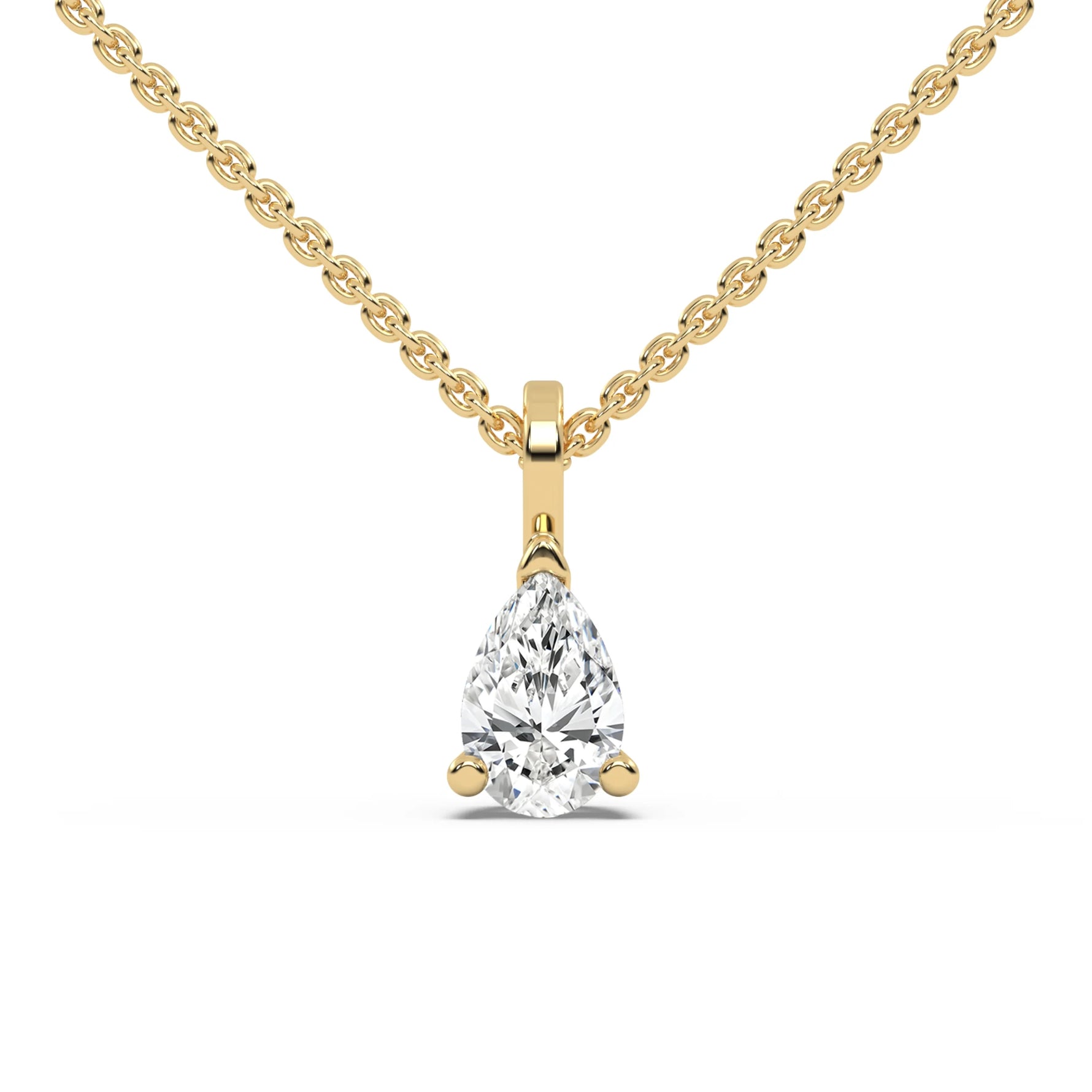 14K Yellow Gold Diamond Necklace