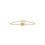 14K Yellow Gold Fancy Yellow Round Solitaire Diamond Bracelet 