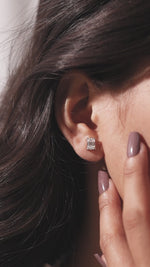 Emerald Diamond Stud Earring 