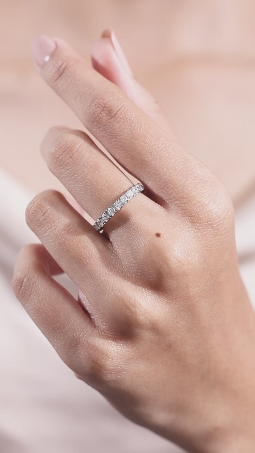 Round Gold Full Eternity Ring  