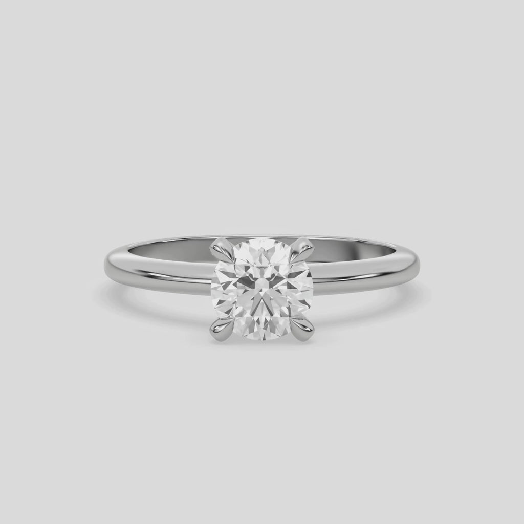 Round Diamond Ring, Round Engagement Ring, Solitaire Ring, Simple Engagement Ring, One Diamond Ring, Promise Ring, Big Diamond Ring,