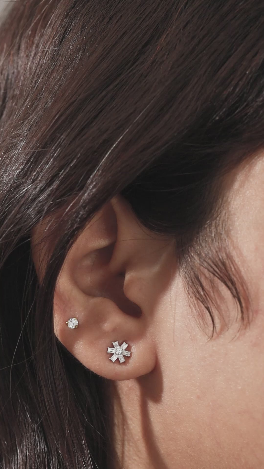 Baguette Diamond Earring