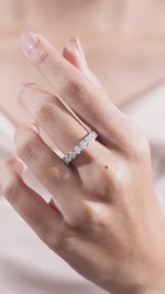 Round Diamond Full Gold Eternity Ring 